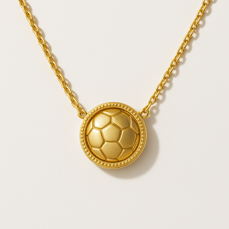 Soccer Gold Pendant Necklace