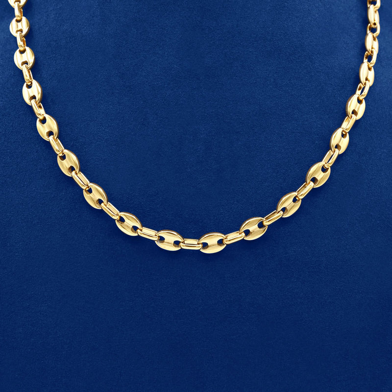 Gold Presidents Gold Chain Yellow Gold / 16" Gold Chain Hollow Cuban Link Puffed
