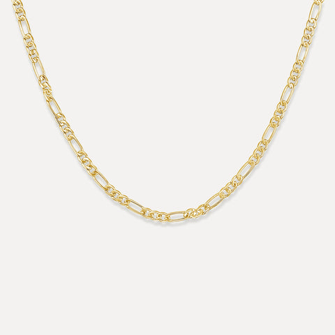 Cadena Figaro de oro premium - 2,5 mm