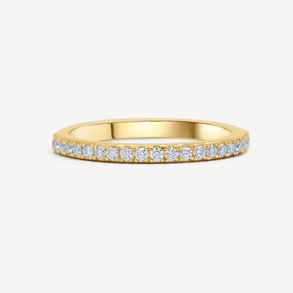 10k Gold Single Row Diamond Engagement Ring