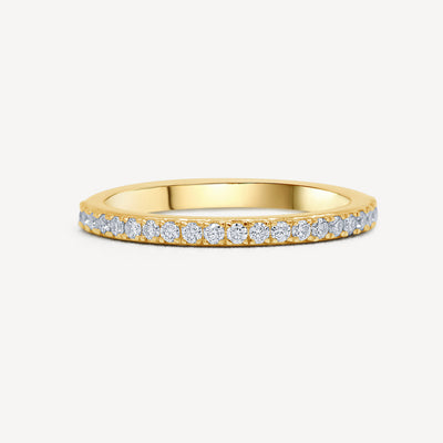 10k Gold Single Row Diamond Engagement Ring