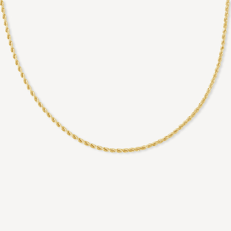 Gold Presidents 10K Gold Chain 10k Yellow Gold / 18" / 2mm 10K Gold Chain - Rope Chain 2mm