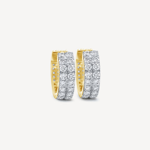 Boucles d'oreilles créoles en or 10 carats - Réversibles