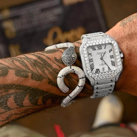 Pulsera Serpiente Personalizada en Oro Blanco