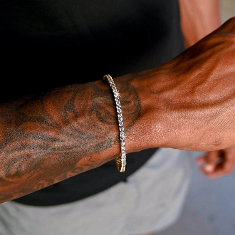 Gold Presidents Bracelet Yellow Gold / 6" 3mm Round Cut Tennis Bracelet in Yellow Gold