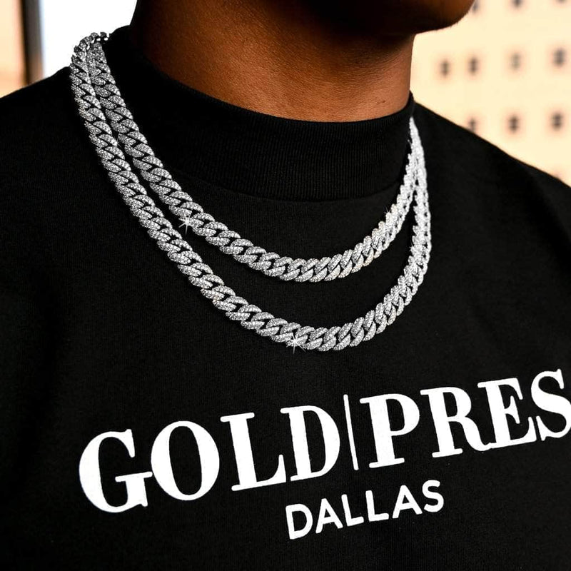 Gold Presidents Cuban Link Cuban Link Chain (10mm) in White Gold