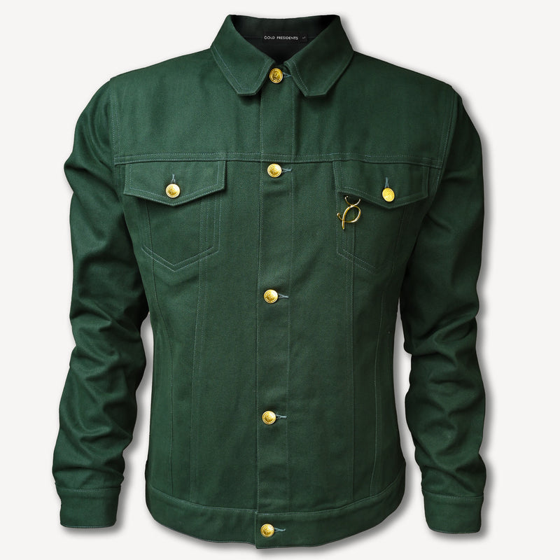 Gold Presidents Denim Jacket S PRES Signature Denim Jacket - Green