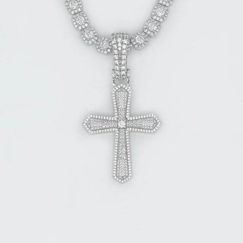 Croix d'éternité avec pierre centrale