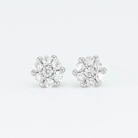 Pendientes redondos de flores