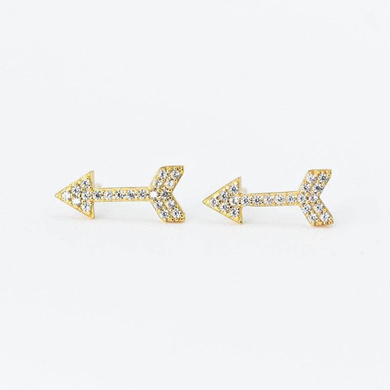 Gold Presidents Earrings Yellow Gold Gold Arrow Stud Earrings