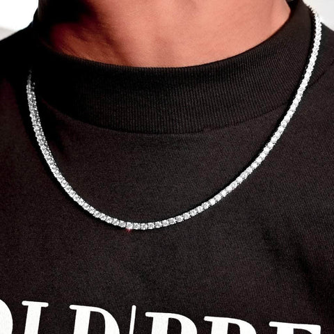 Collier tennis doré 3 mm