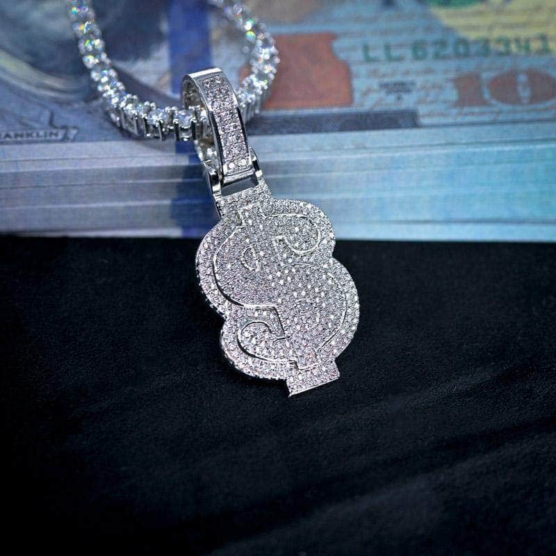 Gold Presidents Pendant Dollar Sign Pendant