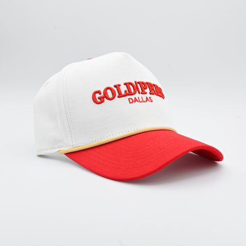 Gold Pres Dallas Classic Snapback Blanc/Rouge