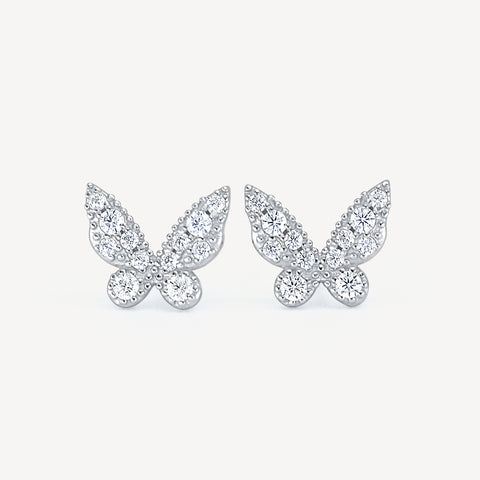 Silver Butterfly Earrings