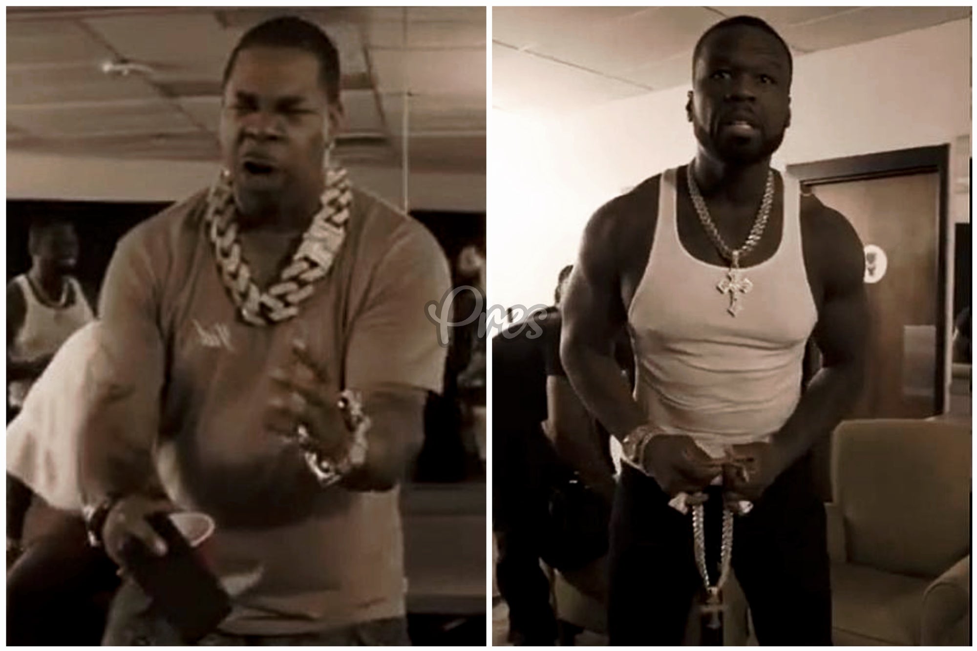 50 Cent Clowning Busta Rhymes And Tells That His Chain Is Too Big 'Bro Someone Had To Tell It' - Gold Presidents