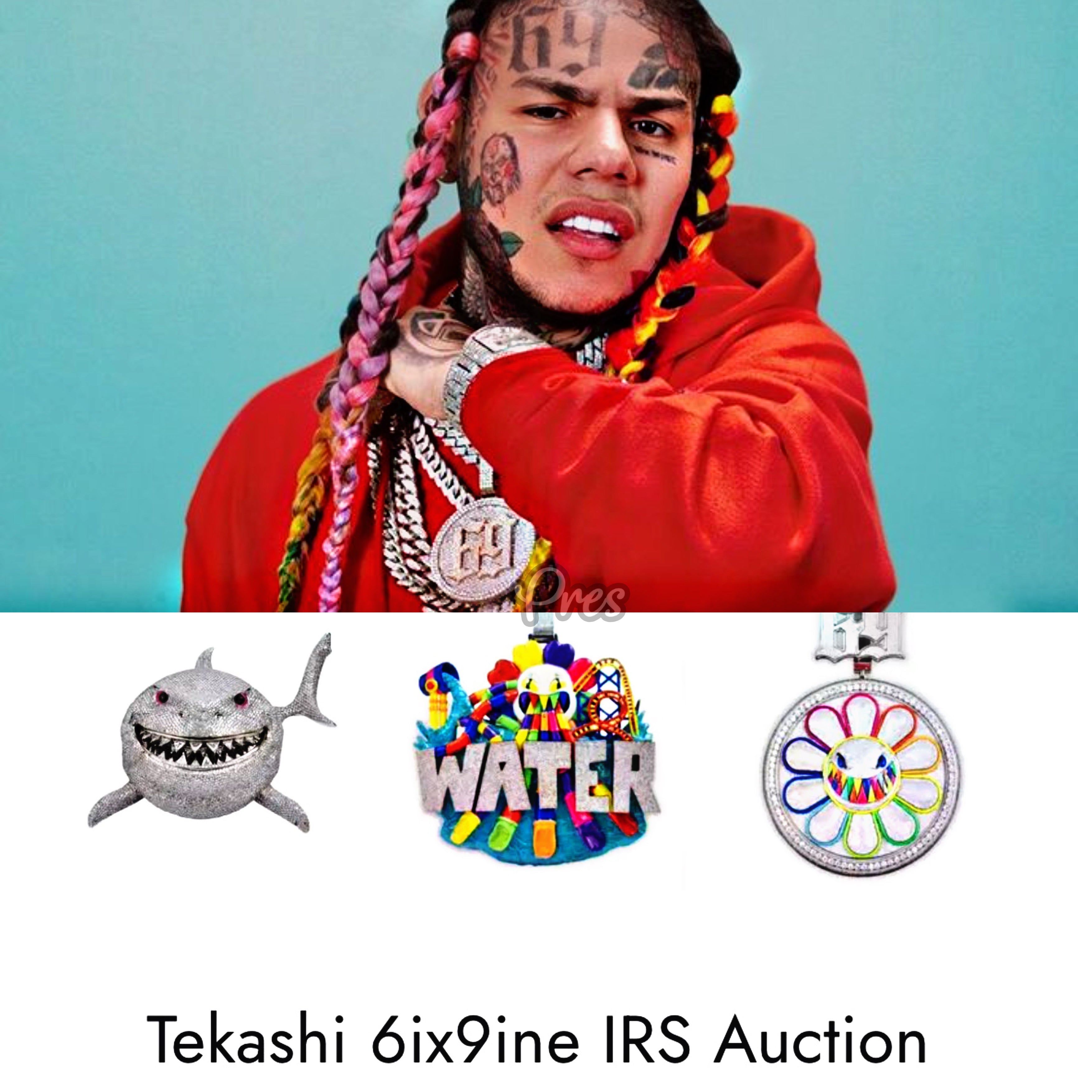 Tekashi 6ix9ine's Expensive Jewelry, Awards & Luxury Items Set for
