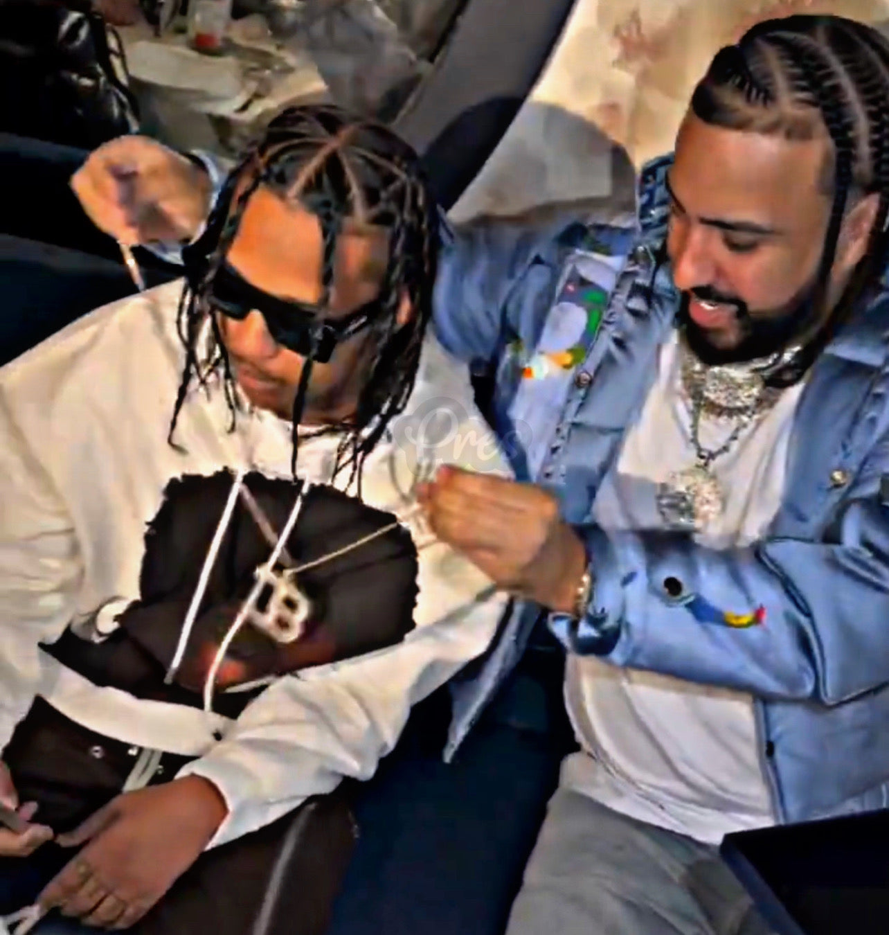 French Montana Iced Out New York Drill Rapper Dthang a Coke Boyz Chain Following Prison Release | Gold Presidents
