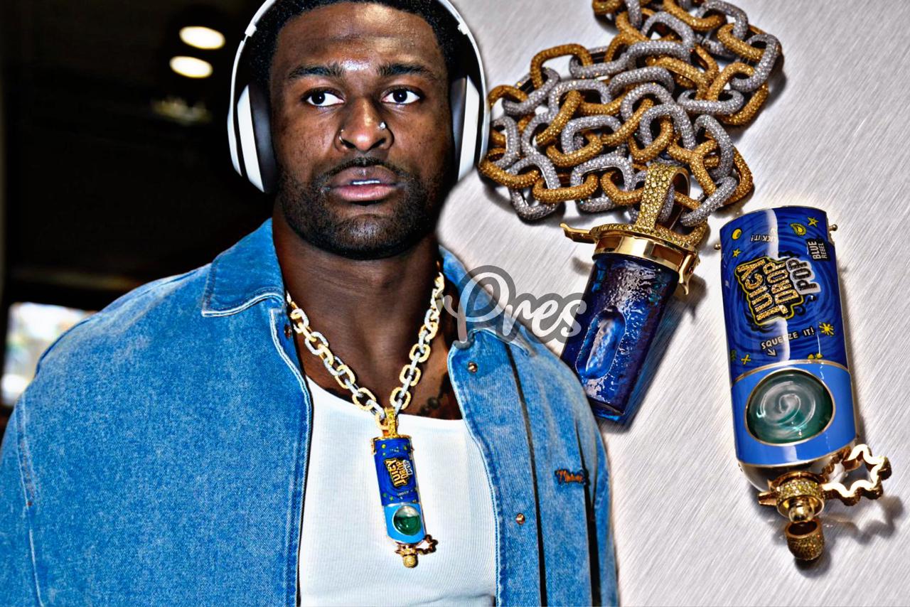 DK Metcalf Shows Off Custom $200K Juicy Drop Pop Chain - Pres