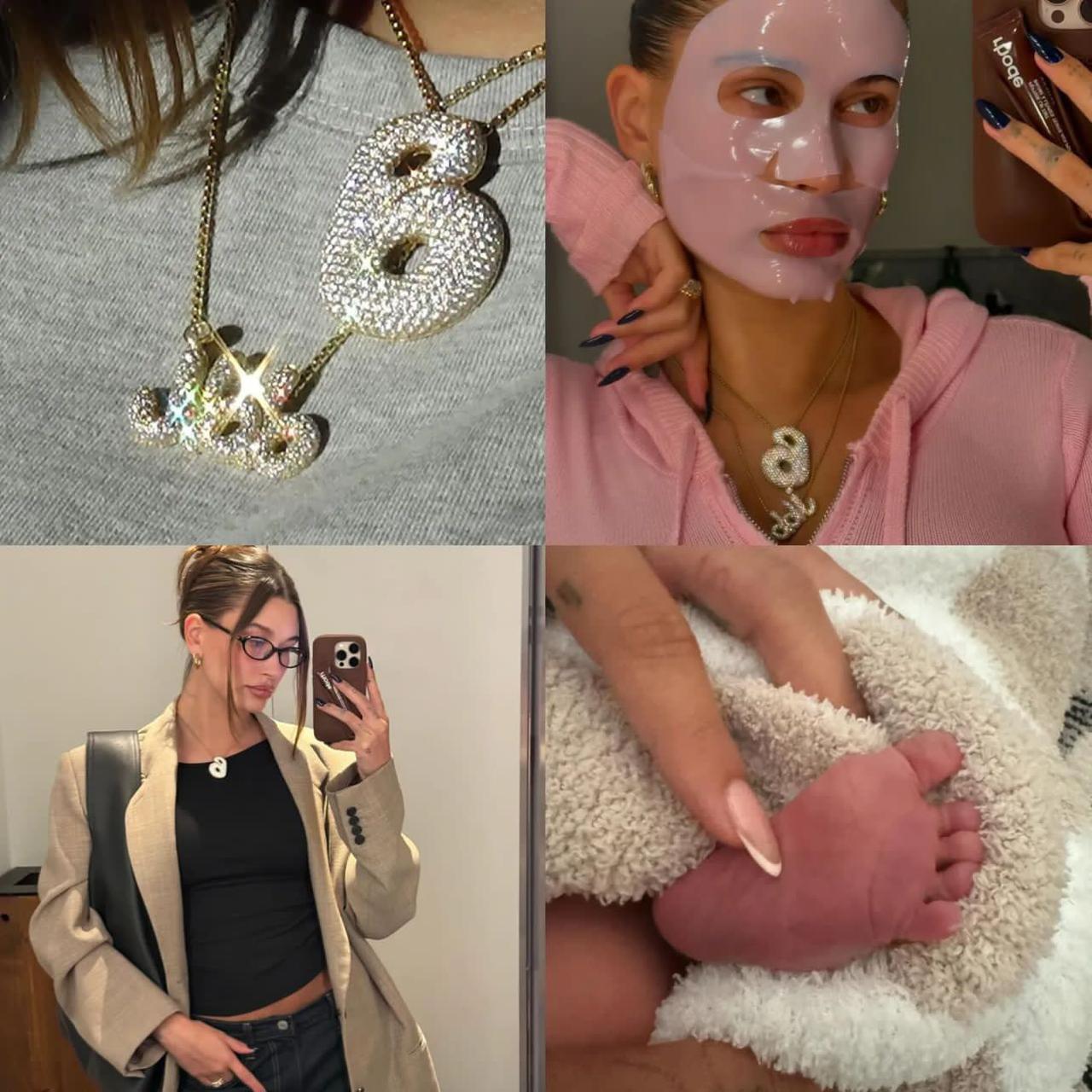 Hailey Bieber Flaunts Stunning Diamond Necklace Dedicated to Baby Son Jack Blues