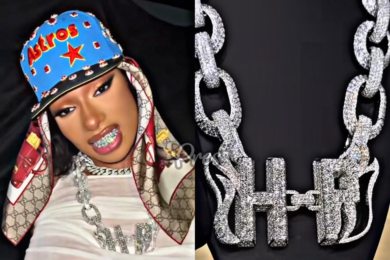 Megan Thee Stallion Flaunts Her New Iced-Out Hot Girl Productions Chain