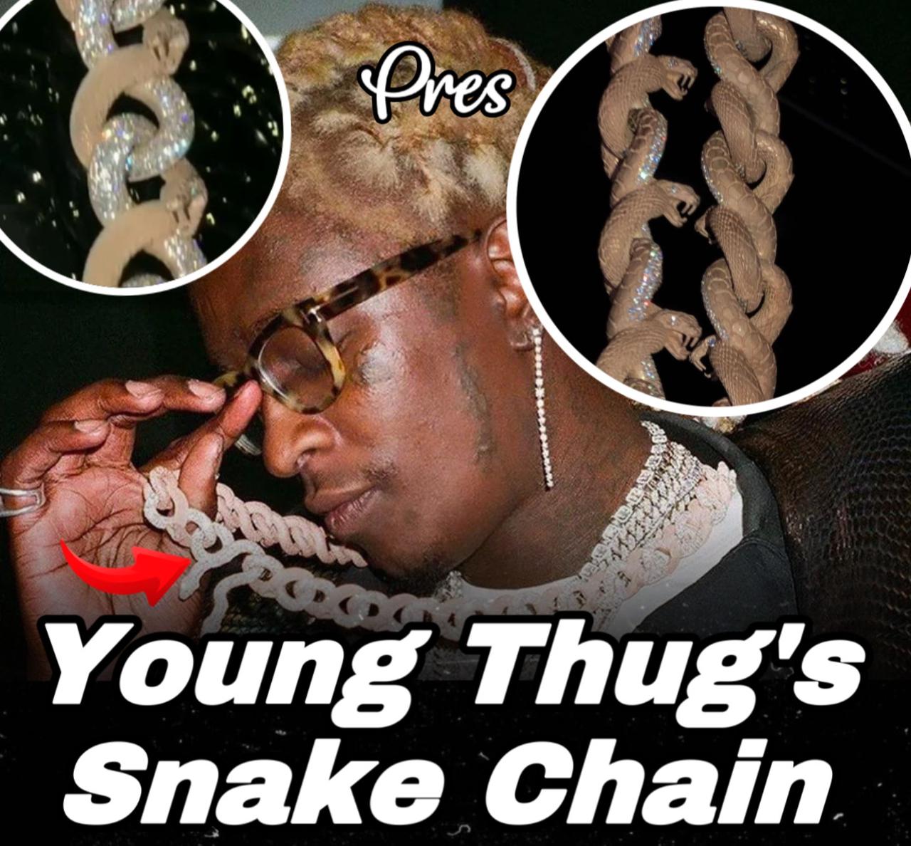 Young Thug’s $250,000 Custom Two-Headed Snake Chain: A Luxurious Masterpiece in Diamond Craftsmanship