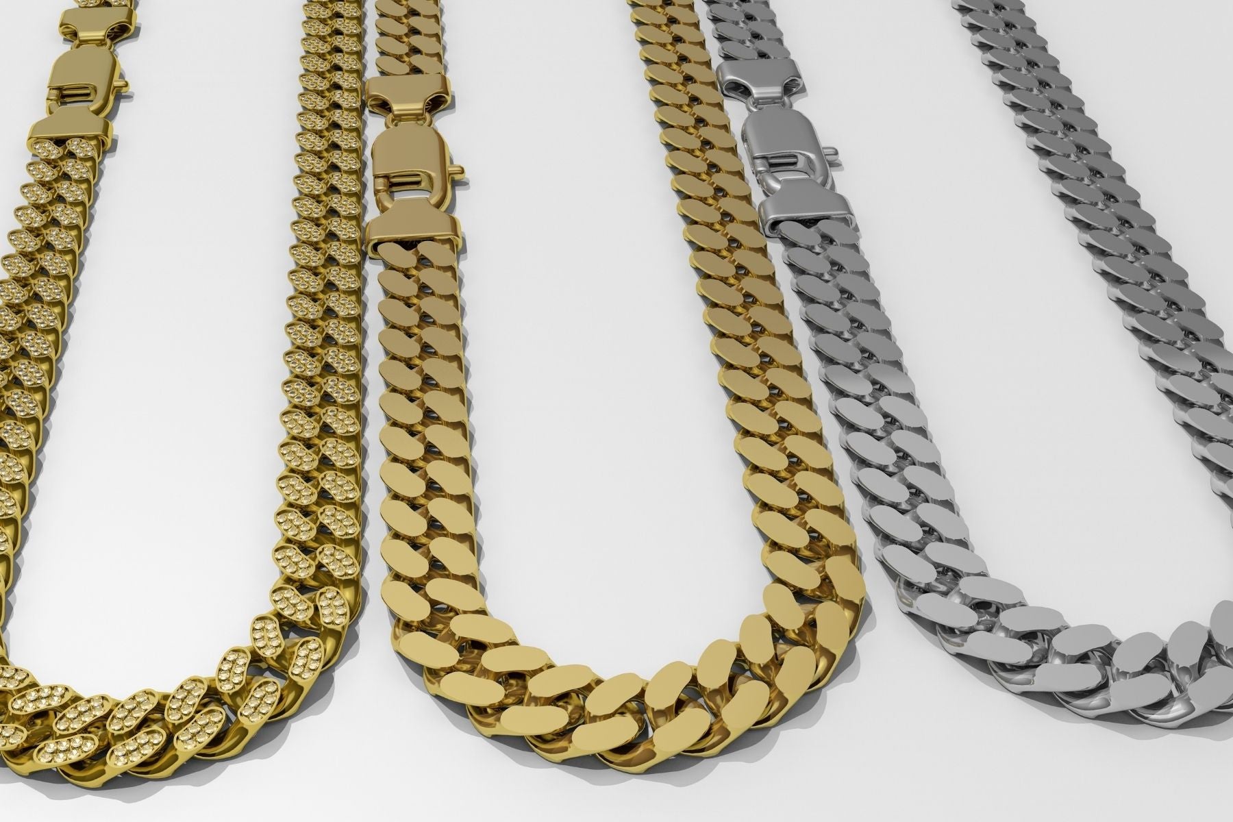Differences Between Miami Cuban Link Chain and Curb Chains