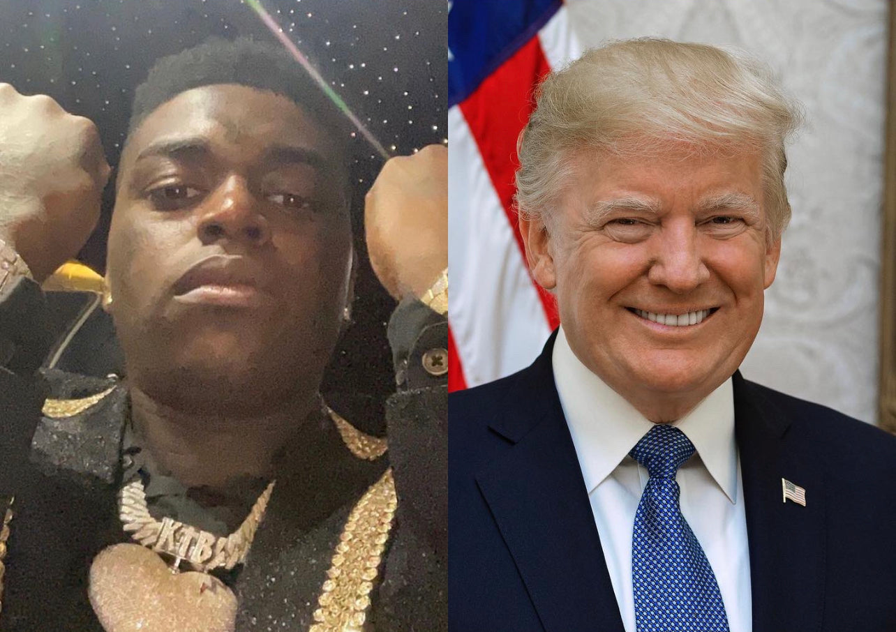 Kodak Black Shows Off $10K Donald Trump Pendant While Sending Birthday Wishes | Gold Presidents