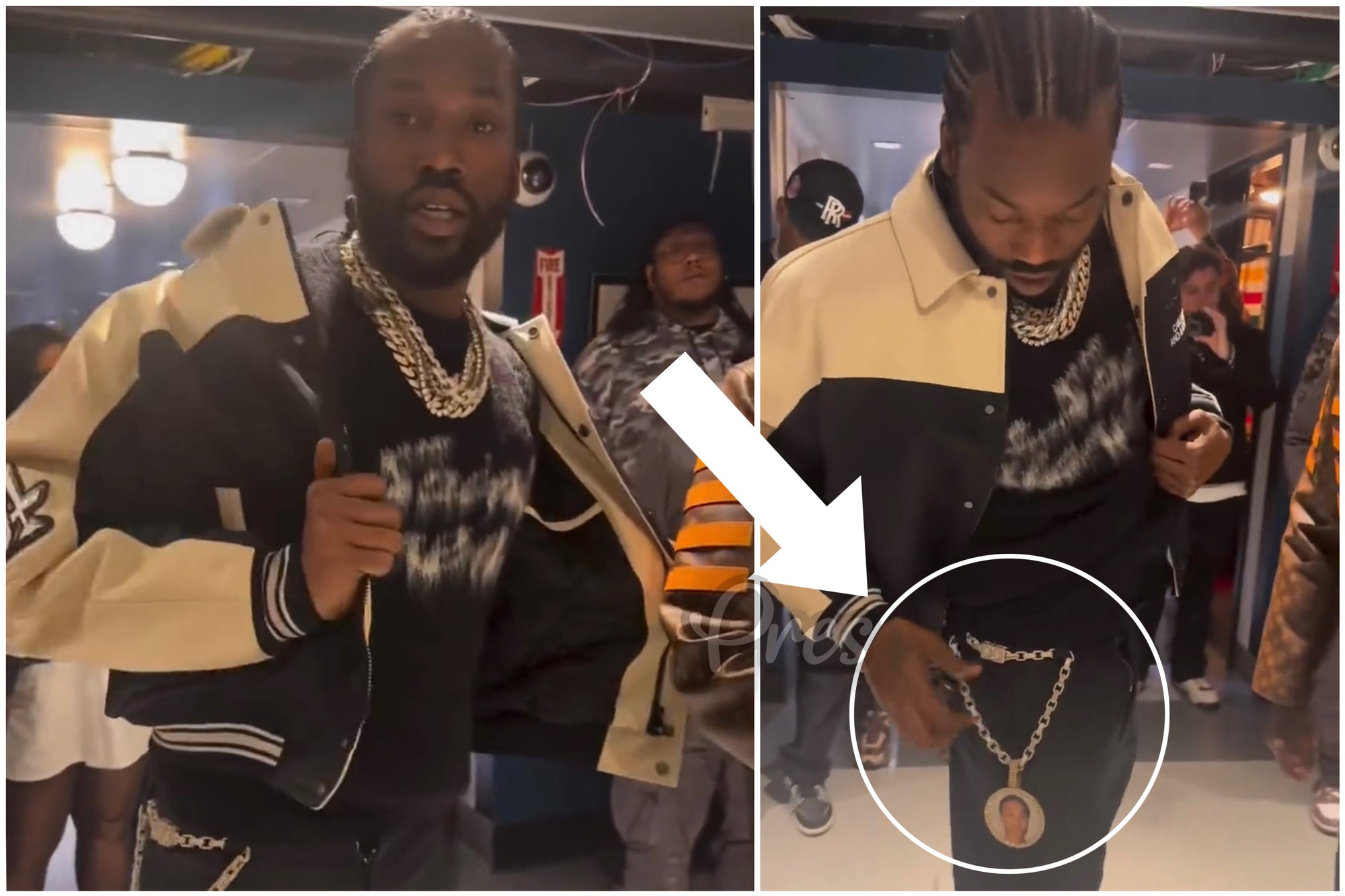 Meek Mill Pays Tribute to Lil Snupe With a Chain Around His Waist - Gold Presidents