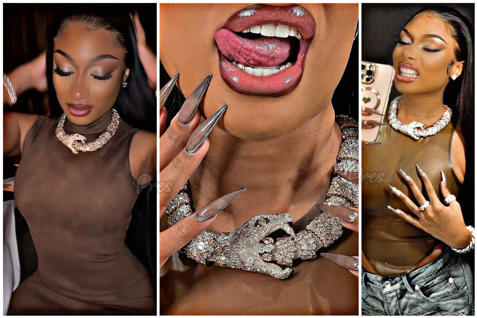 Megan Thee Stallion Shows Off Her Luxurious "Cobra" Chain | Gold Presidents