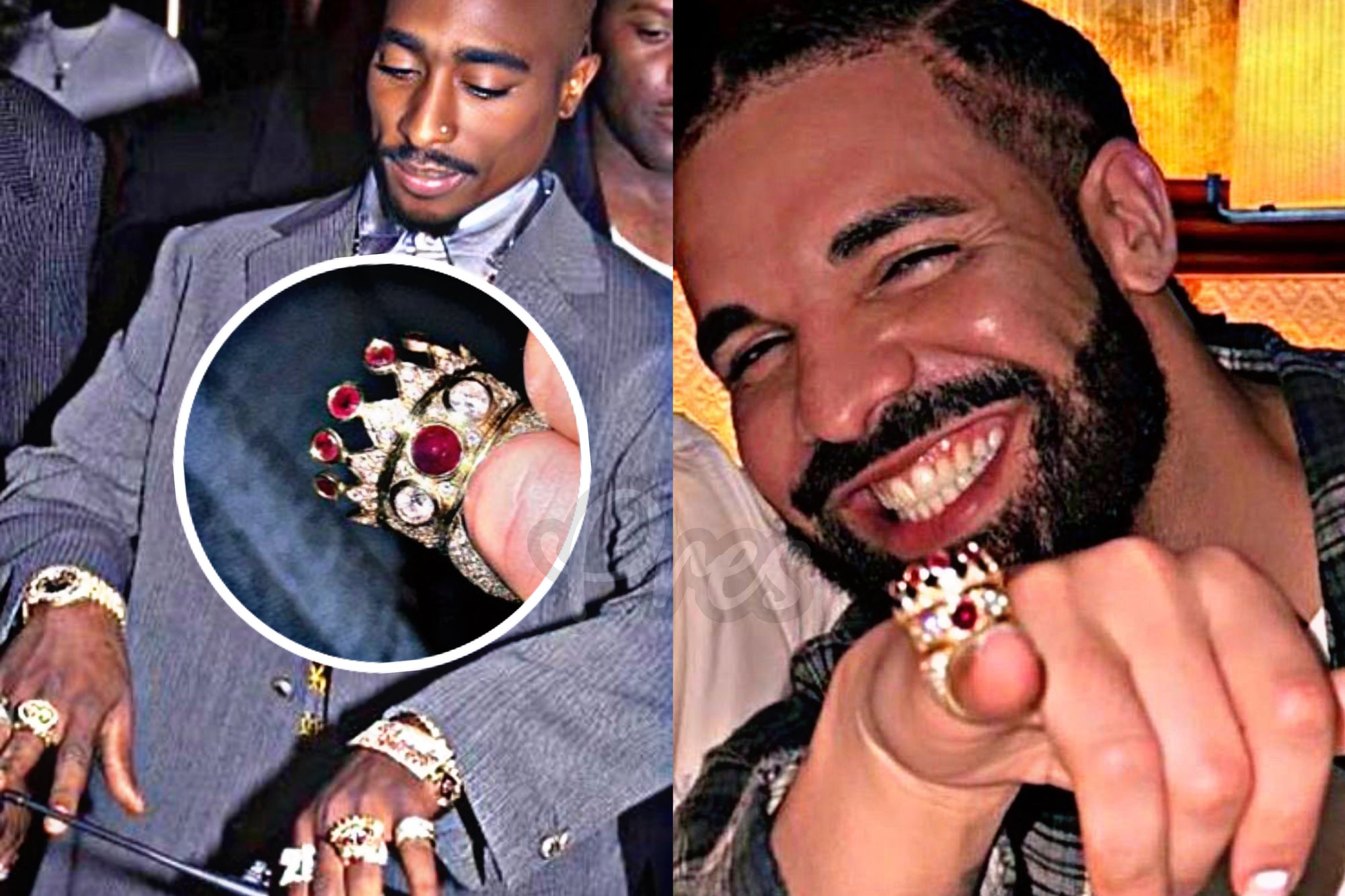 Drake Spends Over 1 Million on Tupac Shakur’s Crown Ring Purchase G