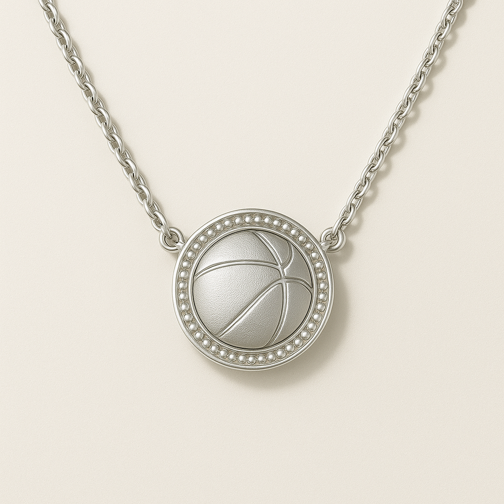 Basketball Gold Pendant Necklace