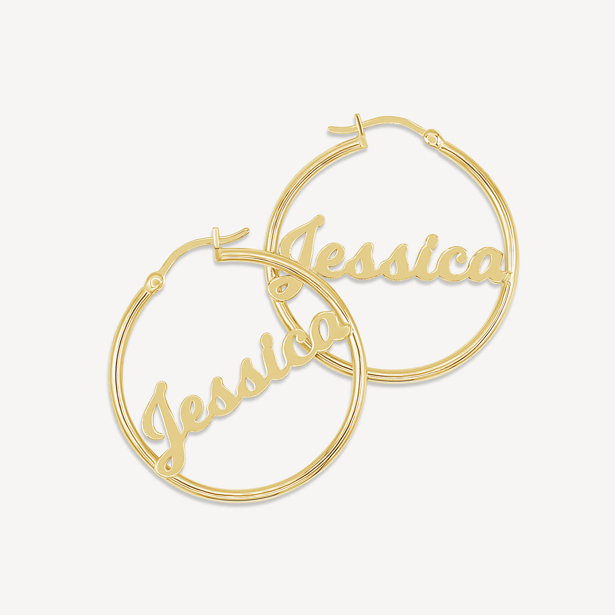 Name Hoop Earrings