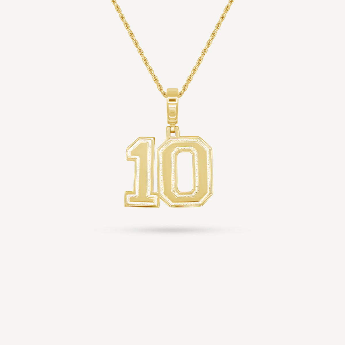 Gold Presidents Custom Number Necklace Yellow Gold / 10 Gold Number Necklace