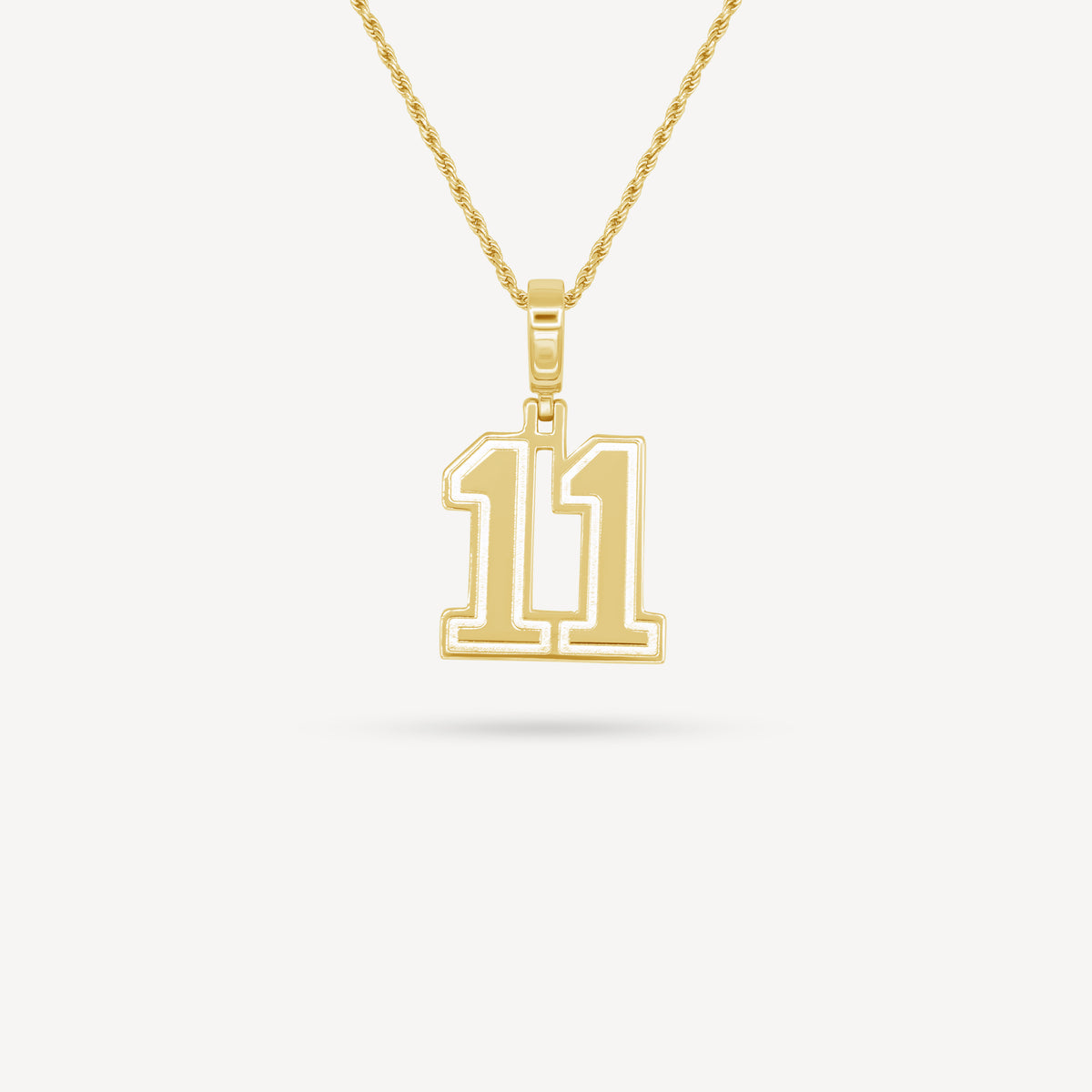 Gold Presidents Custom Number Necklace Yellow Gold / 11 Gold Number Necklace