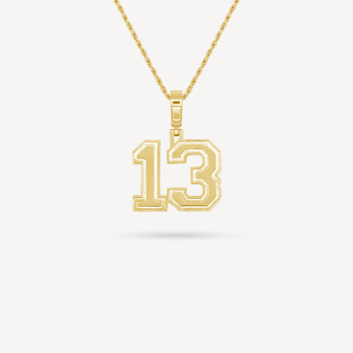 Gold Presidents Custom Number Necklace Yellow Gold / 12 Gold Number Necklace