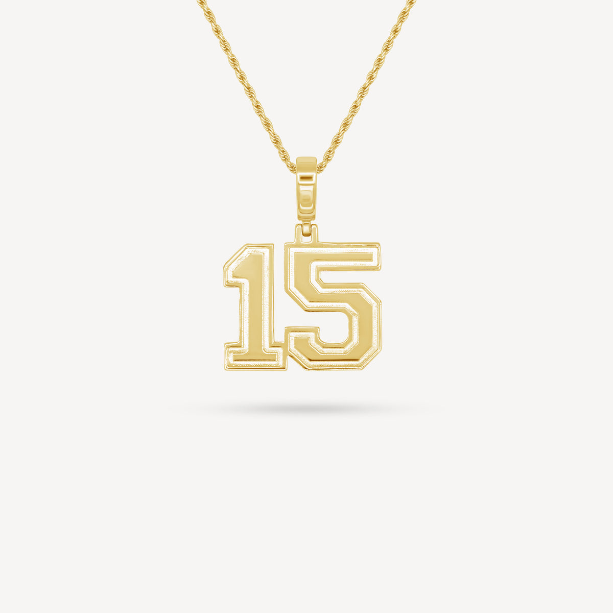 Gold Presidents Custom Number Necklace Yellow Gold / 15 Gold Number Necklace