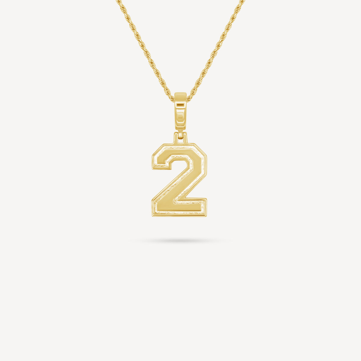 Gold Presidents Custom Number Necklace Yellow Gold / 2 Gold Number Necklace