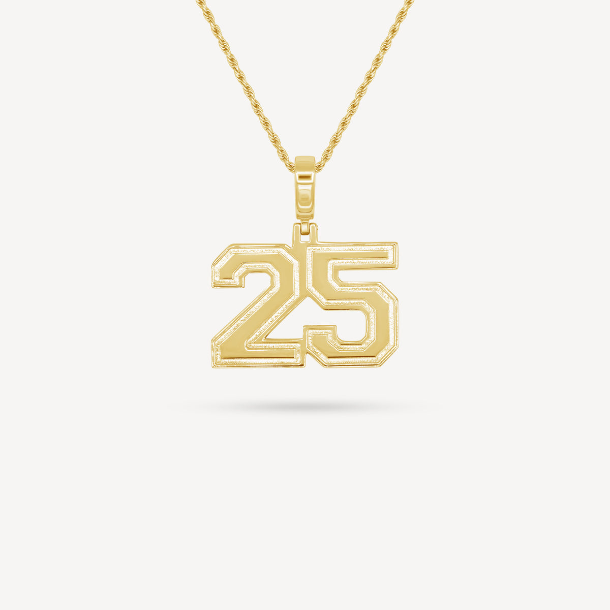 Gold Presidents Custom Number Necklace Yellow Gold / 25 Gold Number Necklace