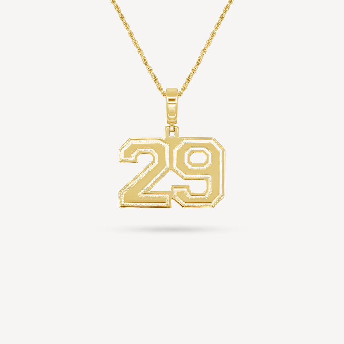 Gold Presidents Custom Number Necklace Yellow Gold / 29 Gold Number Necklace