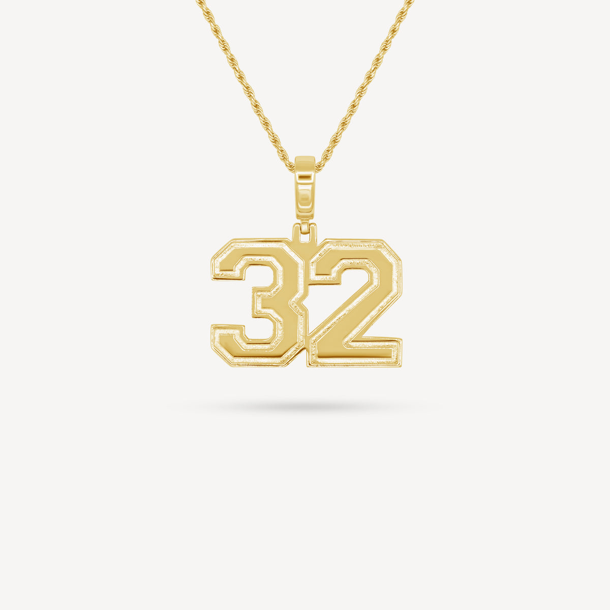 Gold Presidents Custom Number Necklace Yellow Gold / 32 Gold Number Necklace