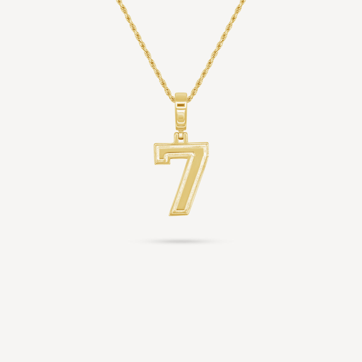 Gold Presidents Custom Number Necklace Yellow Gold / 7 Gold Number Necklace