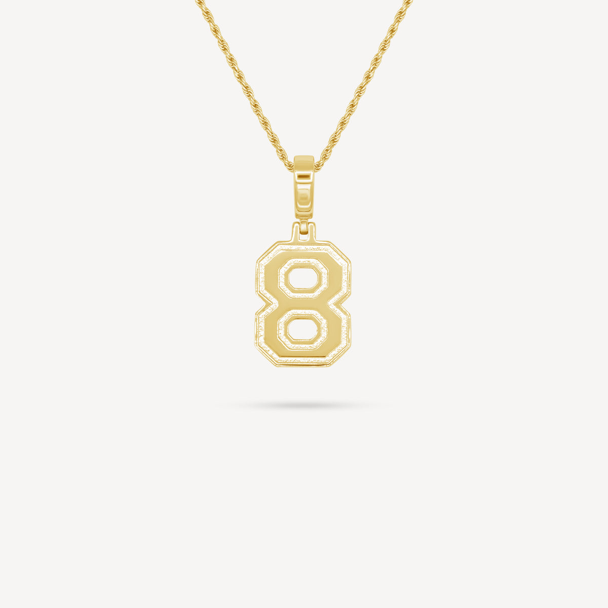 Gold Presidents Custom Number Necklace Yellow Gold / 8 Gold Number Necklace