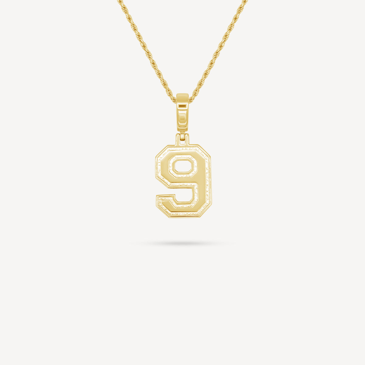 Gold Presidents Custom Number Necklace Yellow Gold / 9 Gold Number Necklace