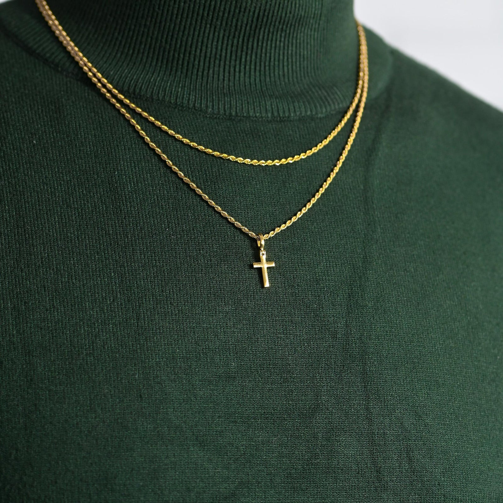 Gold Presidents Gold Cross Pendant Gold Cross Necklace (Mini) Bundle