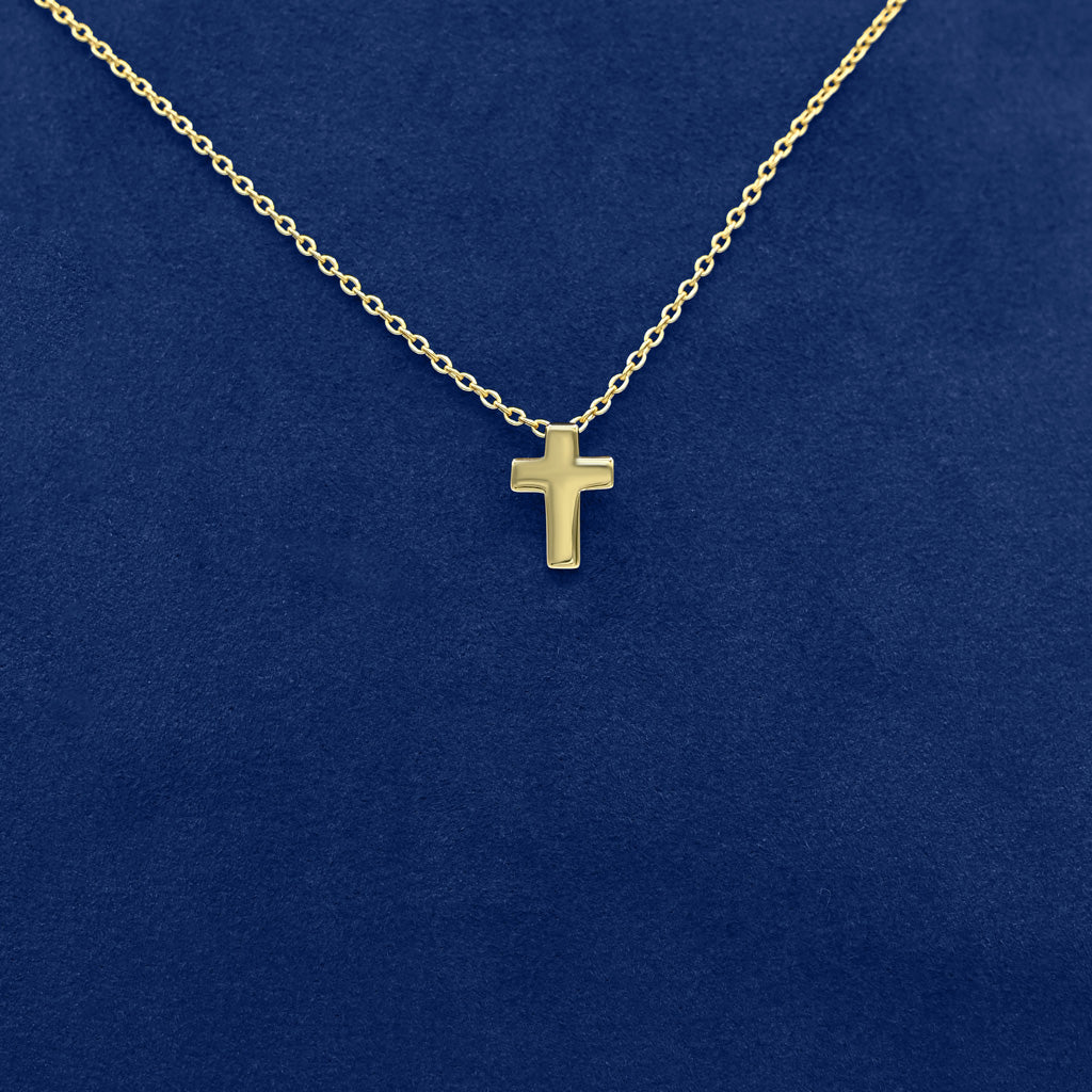 Gold Presidents Gold Cross Pendant Yellow Gold Dainty Small Gold Cross