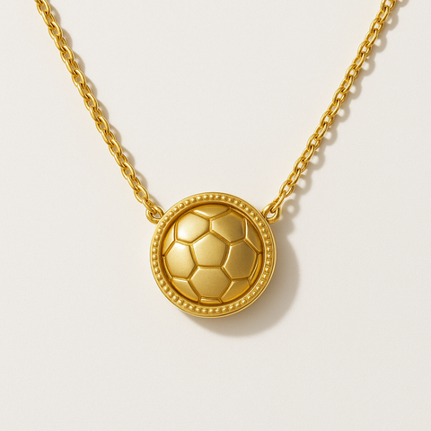 Soccer Gold Pendant Necklace
