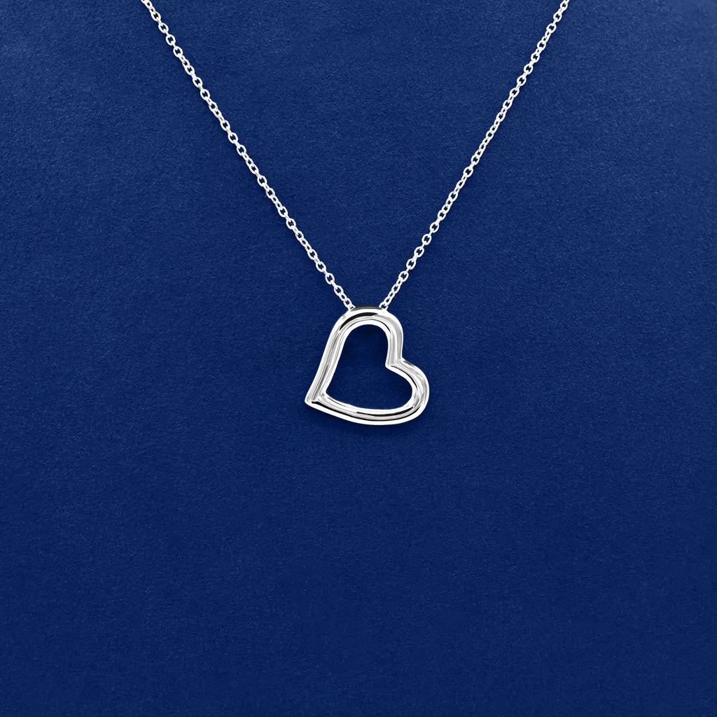 Gold Presidents Pendant White Gold Small Gold Heart Pendant