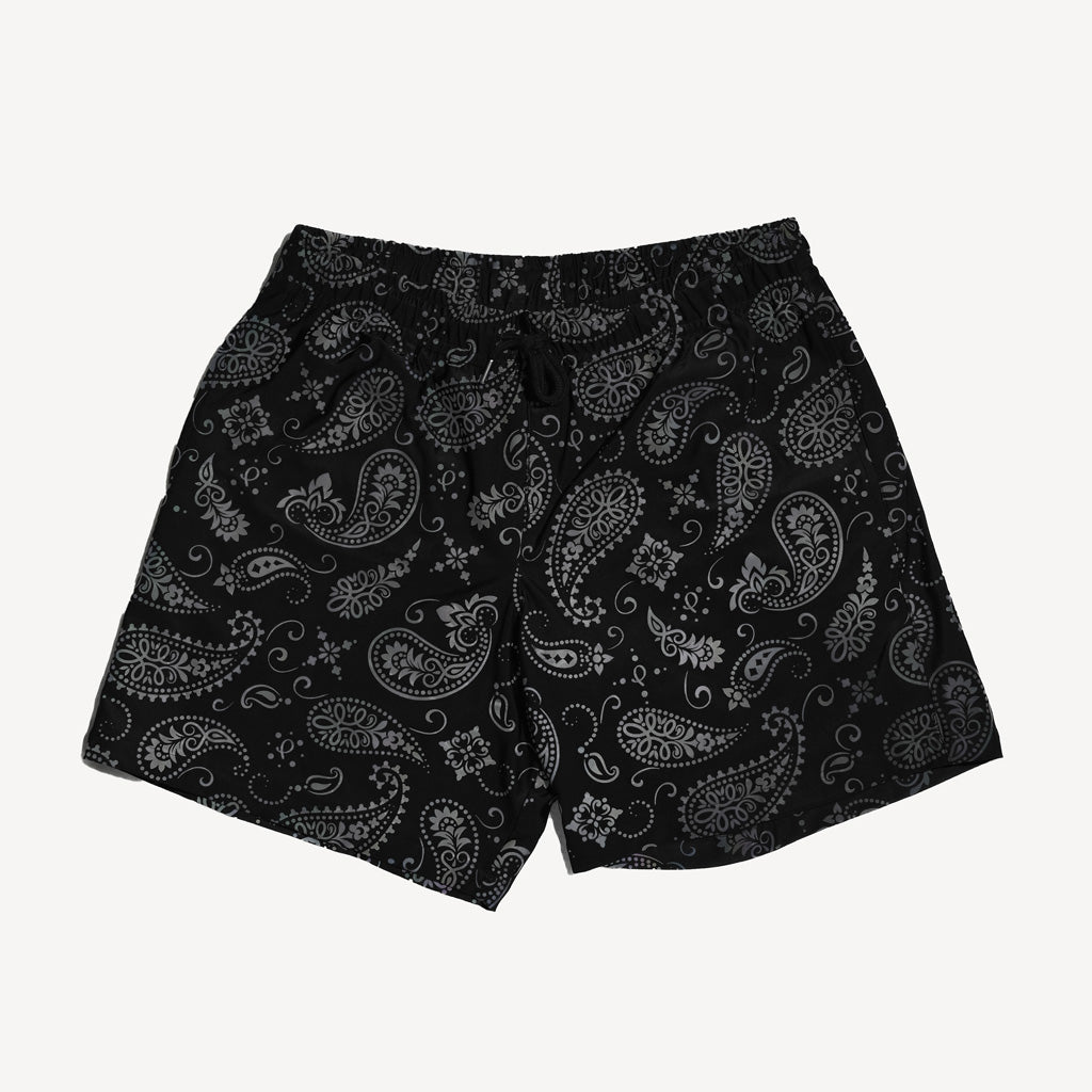 Gold Presidents Shorts Mens Paisley Reflective Shorts