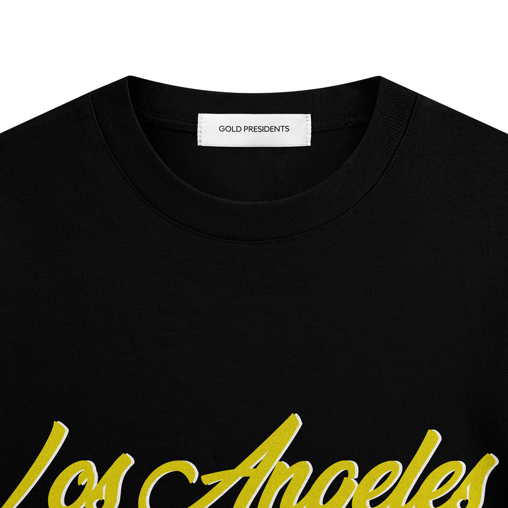 Gold Presidents T Shirt Los Angeles Graphic Cotton T-Shirt