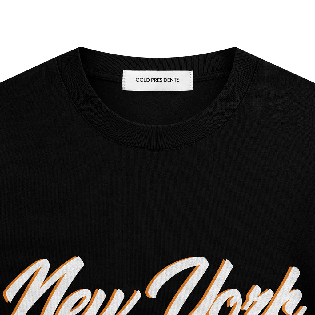 Gold Presidents T Shirt New York Graphic Cotton T-Shirt